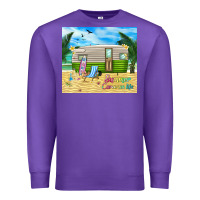 Purple summer caravan life Premium Sweatshirt - TumblerDesignByShophia