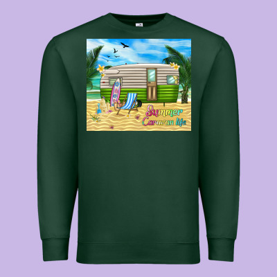 Summer Caravan Life Premium Sweatshirt Designed By Tumblerdesignbyshophia