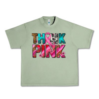 Oil Green think pink cancer ribbon Urban Heavy Tee - AdoDesignShop