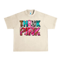 Sandshell think pink cancer ribbon Urban Heavy Tee - AdoDesignShop