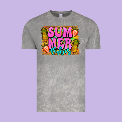 Summer Vibes Leopard Background Vintage Tee Designed By Jasminsmagicworld