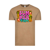 Vintage Coffee summer vibes leopard background Vintage Tee - Jasminsmagicworld