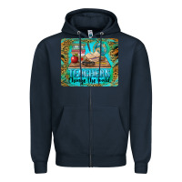 Navy teachers change the world mousepad Zipper Hoodie - BarkalooDesign