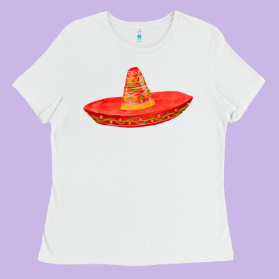 Red Sombrero Fa Element Ladies Tee Designed By Fadigitalartstudio