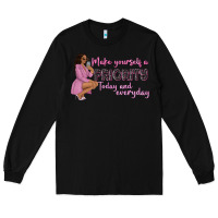 Black make yourself a priority today and everyday afro w Long Sleeve Tee - NancyCooperArtShop