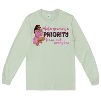 Matcha make yourself a priority today and everyday afro w Long Sleeve Tee - NancyCooperArtShop