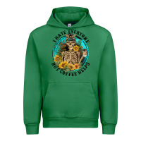 Emerald I Hate Everyone But Coffee Helps Urban Hoodie - FaDigitalArtStudio