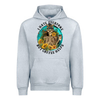 Heather Grey I Hate Everyone But Coffee Helps Urban Hoodie - FaDigitalArtStudio