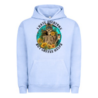 Pigment Grape Ice I Hate Everyone But Coffee Helps Urban Hoodie - FaDigitalArtStudio