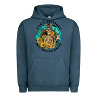 Pigment Midnight Navy I Hate Everyone But Coffee Helps Urban Hoodie - FaDigitalArtStudio
