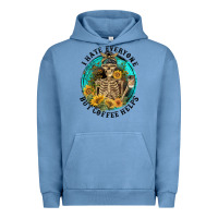 I Hate Everyone But Coffee Helps Urban Hoodie | Teevron