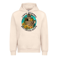 Sandshell I Hate Everyone But Coffee Helps Urban Hoodie - FaDigitalArtStudio