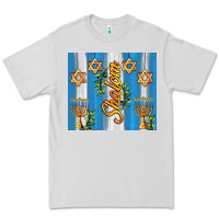 Dove Grey shalom with star of david Premium Tee - AdoDesignShop
