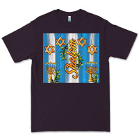 Plum shalom with star of david Premium Tee - AdoDesignShop