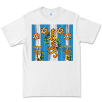 White shalom with star of david Premium Tee - AdoDesignShop