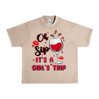 French Oak oh sip it's a girl's trip Urban Heavy Tee - MaliasSmallBusiness