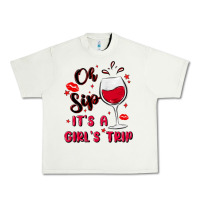 Pistachio oh sip it's a girl's trip Urban Heavy Tee - MaliasSmallBusiness