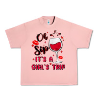Salmon oh sip it's a girl's trip Urban Heavy Tee - MaliasSmallBusiness