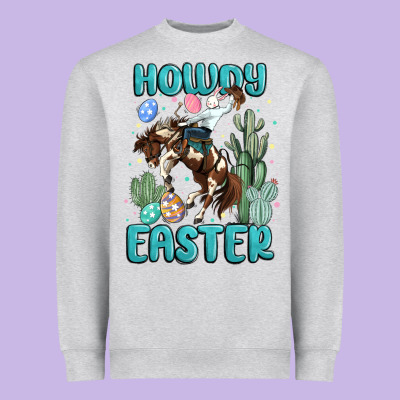 Howdy Easter Heavyweight Sweatshirt Designed By Maliassmallbusiness