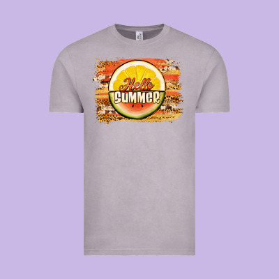 Hello Summer Watermelon Lemon Vintage Tee Designed By Jasminsmagicworld