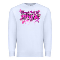 White Stronger than the storm Cancer Awareness Premium Sweatshirt - HowdyJamesFarm