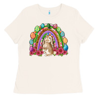 Bone Easter rainbow Bunny Easter Day Ladies Tee - Neo Western