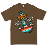 Cacao anchored Premium Tee - CowhideDigitalArt