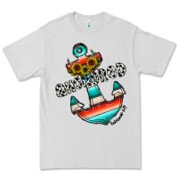Dove Grey anchored Premium Tee - CowhideDigitalArt