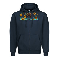 Navy western mama messy bun Zipper Hoodie - Jasminsmagicworld