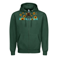Sports Green western mama messy bun Zipper Hoodie - Jasminsmagicworld