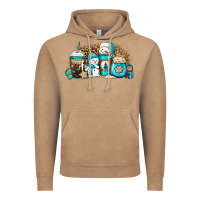 Vintage Coffee winter snowman coffee cups Vintage Hoodie - Jasminsmagicworld