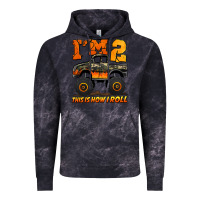 Cloud Black i'm two this is how i roll monster truck birthday Vintage Hoodie - Jasminsmagicworld