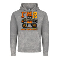 Cloud Rock i'm two this is how i roll monster truck birthday Vintage Hoodie - Jasminsmagicworld