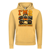 Vintage Mustard i'm two this is how i roll monster truck birthday Vintage Hoodie - Jasminsmagicworld