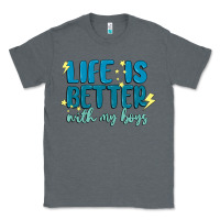 Charcoal Heather life is better with my boys Classic Tee - MaliasSmallBusiness
