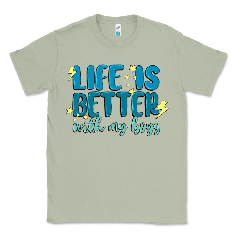 Life Is Better With My Boys Classic Tee by MaliasSmallBusiness | Teevron