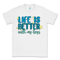 White life is better with my boys Classic Tee - MaliasSmallBusiness