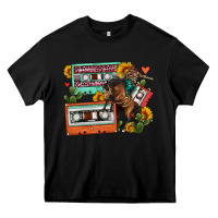 Black rodeo sunflower cactus cassette Heavy Core Tee - FaDigitalArtStudio