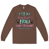 Chestnut i stole their hearts now i am stealing their last Long Sleeve Tee - MaliasSmallBusiness