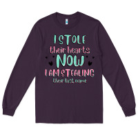 Plum i stole their hearts now i am stealing their last Long Sleeve Tee - MaliasSmallBusiness