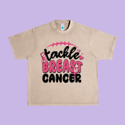 Tackle Breast Cancer Urban Heavy Tee Designed By Maliassmallbusiness