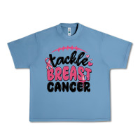 Pebble Blue tackle breast cancer Urban Heavy Tee - MaliasSmallBusiness