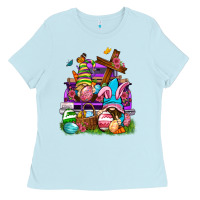 Baby Blue Easter gnomies truck Easter Day Ladies Tee - Neo Western