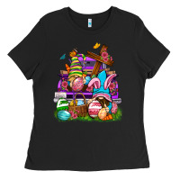Black Easter gnomies truck Easter Day Ladies Tee - Neo Western