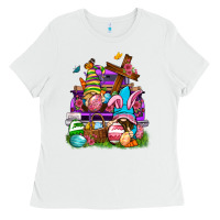 White Easter gnomies truck Easter Day Ladies Tee - Neo Western