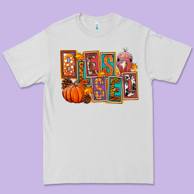 Blessed Thanksgiving Premium Tee Designed By Fadigitalartstudio