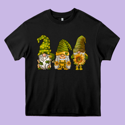 Sunflower Gnomies Heavy Core Tee Designed By Barkaloodesign