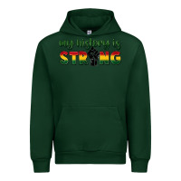 Forest Green My history is strong Urban Hoodie - FaDigitalArtStudio