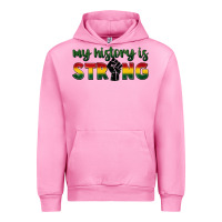 Fuchsia Pink My history is strong Urban Hoodie - FaDigitalArtStudio