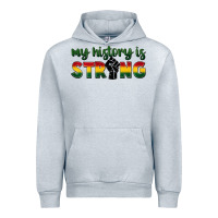 Heather Grey My history is strong Urban Hoodie - FaDigitalArtStudio